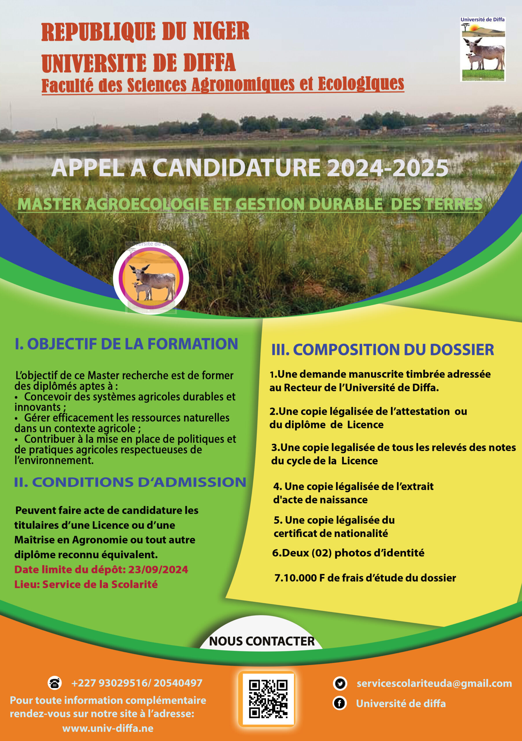 APPEL A CANDIDATURE POUR LE MASTER AU TITRE DE L'ANNEE ACADEMIQUE 2024 ...