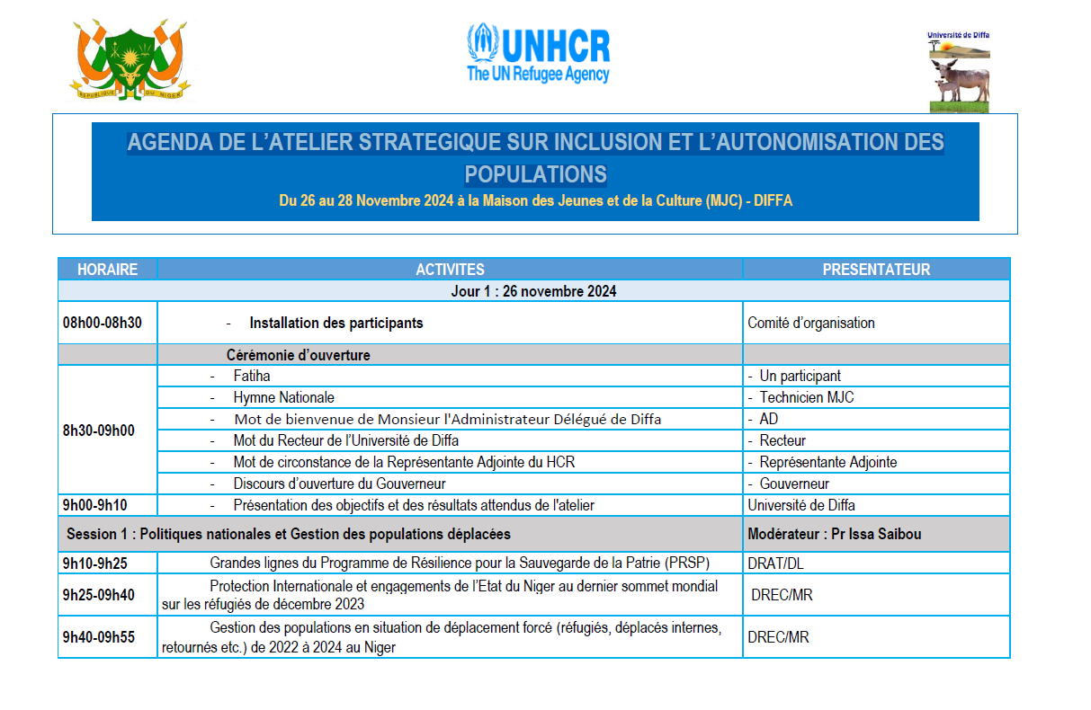ATELIER STRATEGIQUE SUR INCLUSION ET L’AUTONOMISATION DES POPULATIONS ...